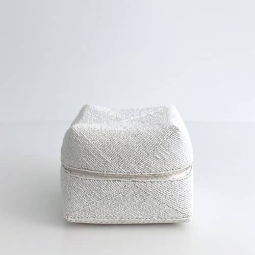 Bali perleæske - Hvid - H20 cm