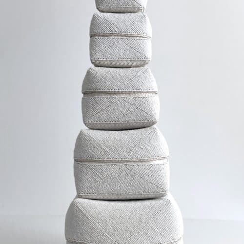 Bali perleæsker - Hvid - sæt/5