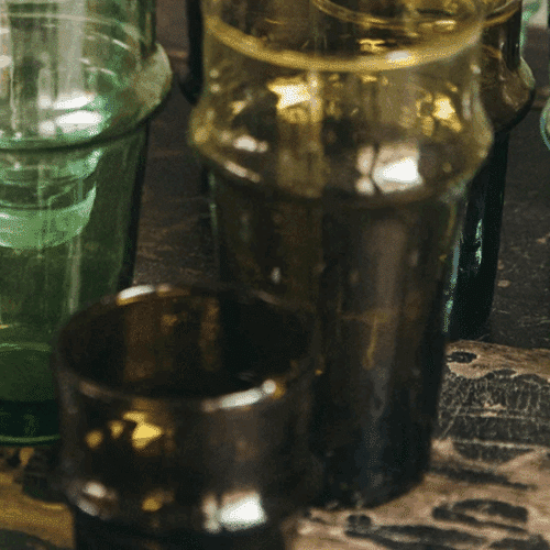 Glas - Marrakesh Oliven Lille H10,5 cm - 6 stk
