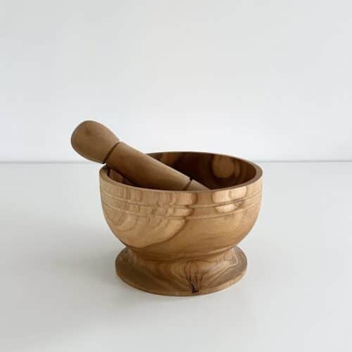 Morter - Bali Teak træ Ø15 cm