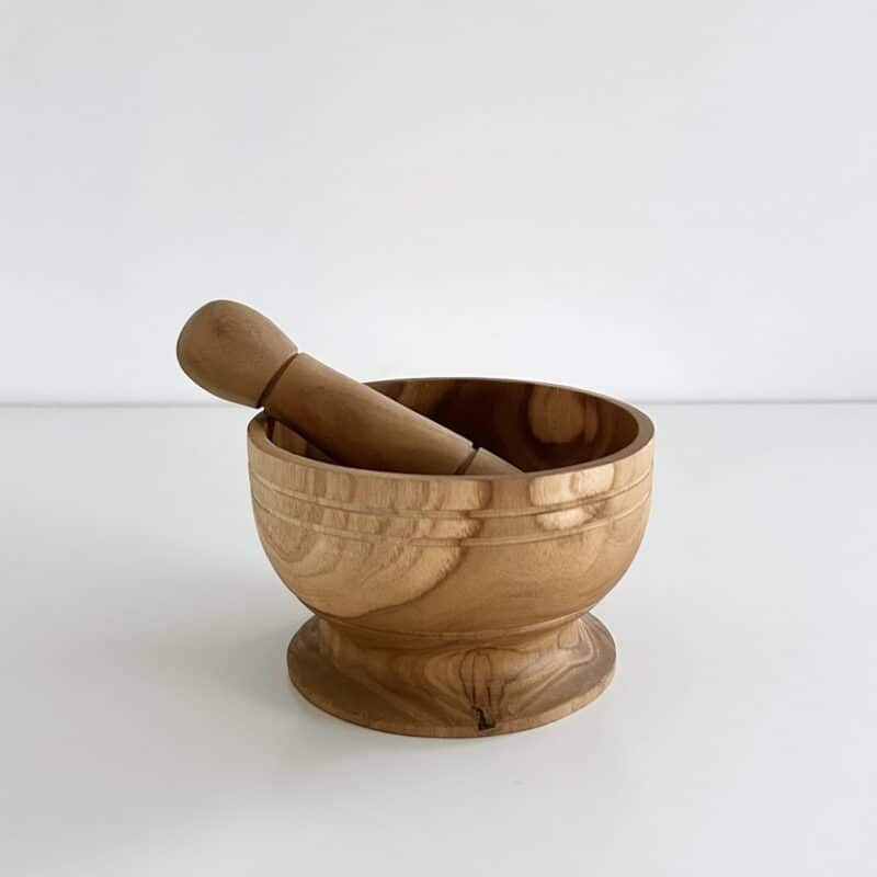 Morter - Bali Teak træ Ø15 cm