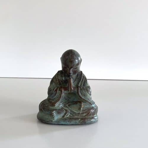 Statue - Praying Buddha Munk H15 cm