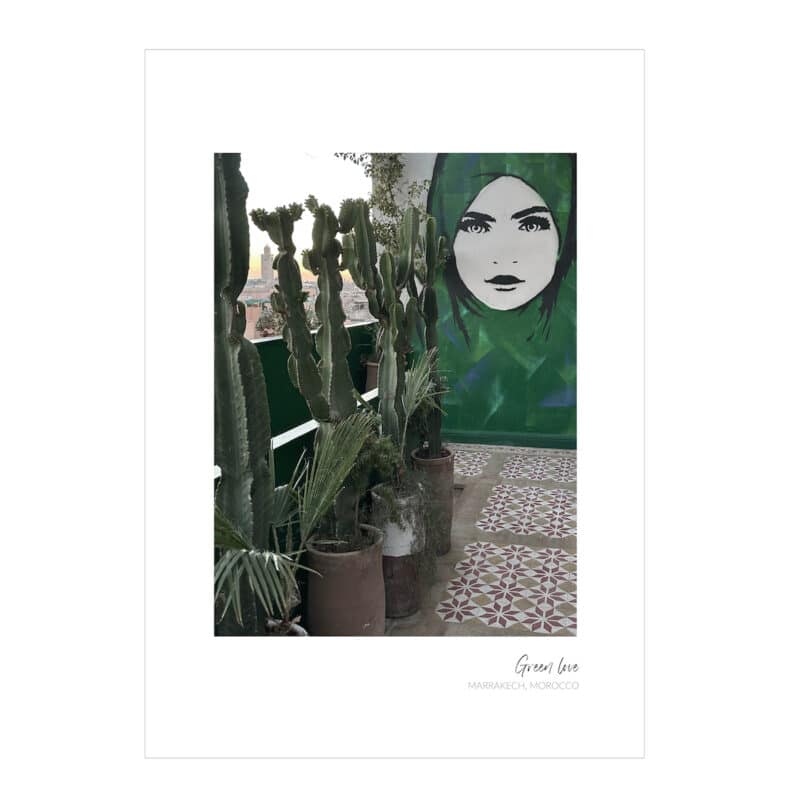 Soulprint kort / poster A5 - Green Love Marrakech