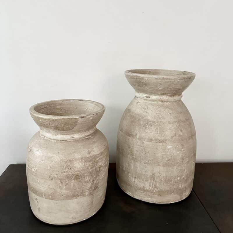 Terracotta krukke H40 cm - Classic cream - Billede 2