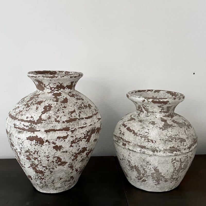 Terracotta krukke H50 cm - meleret - Billede 2