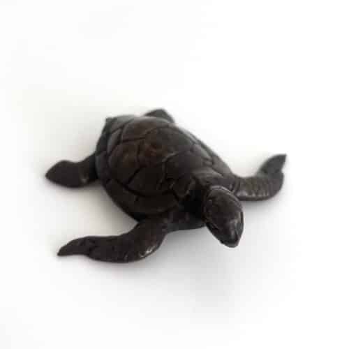 Turtle figur mini 8 cm - sort