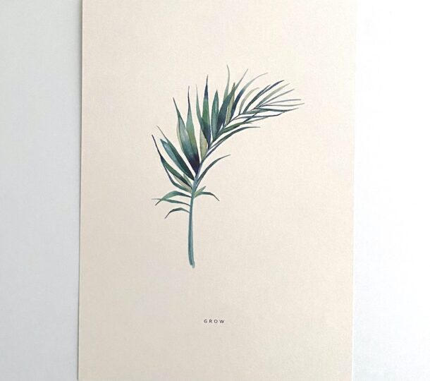 post kort og A5 plakat med illustration