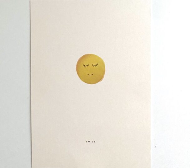 post kort og A5 plakat med illustration
