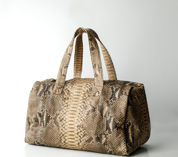adventure weekend taske python skind - cognac - kundalini