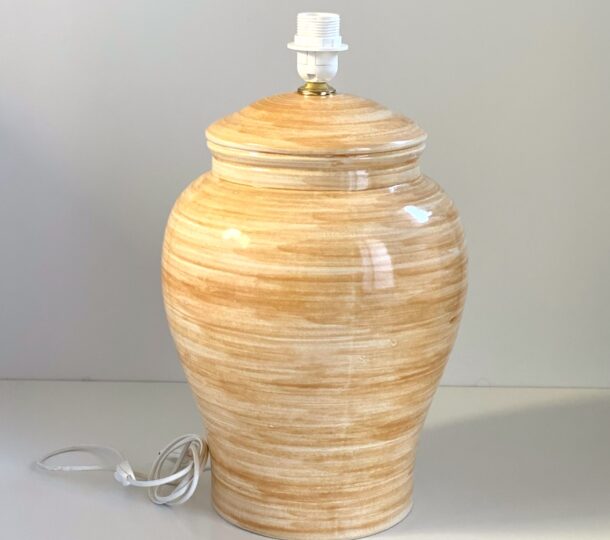 bordlampe sandfarvet beige creme