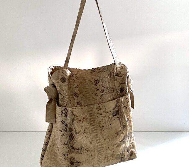 beige læder taske