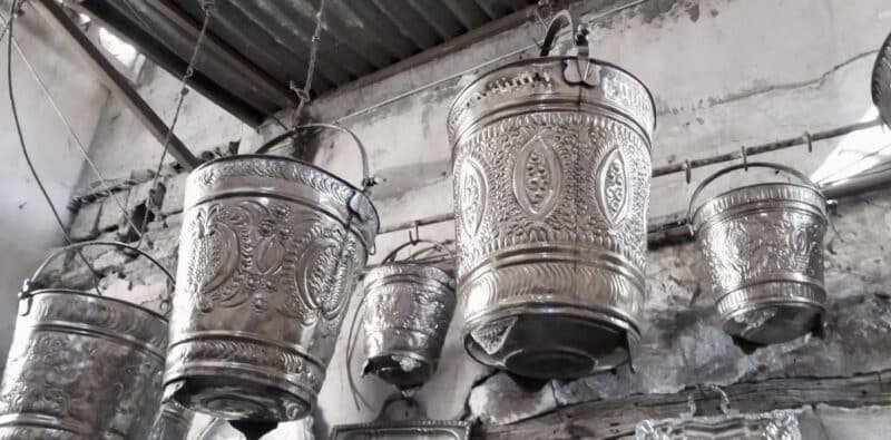 Vintage Hammam spand - Urtepotteskjuler - H30 - Billede 8